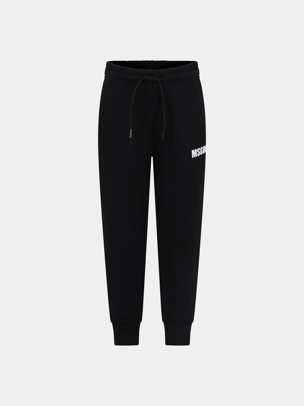 Black trousers for kids with logo